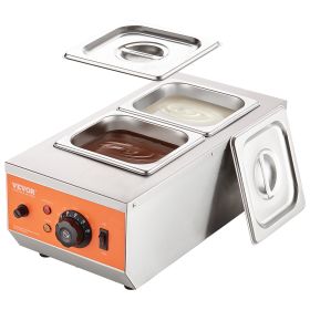 VEVOR Chocolate Tempering Machine, 9 Lbs 2 Tanks Chocolate Melting Pot with TEMP Control 86~185Â°F