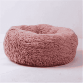 Round Long Hairy Autumn And Winter Nest Pad Cat Mattress (Option: Pink-110cm)